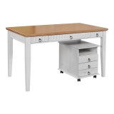 Стол письменный Хельсинки-03 Белый воск +антик - картинка 4