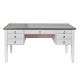 Стол письменный Хельсинки-07 Белый воск+серый - картинка 2 Стол письменный Хельсинки-07 Белый воск+серый - картинка 2