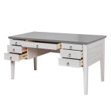 Стол письменный Хельсинки-07 Белый воск+серый - картинка 3 Стол письменный Хельсинки-07 Белый воск+серый - картинка 3