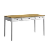 Стол письменный Квадро-С 03 Белый лак  + антик №24 массив сосны картинка 1