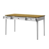 Стол письменный Квадро-С 03 Белый лак  + антик №24 массив сосны картинка 4