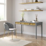 Стол письменный Квадро-С 03 серый 7042 + антик №24 массив сосны картинка 5 Стол письменный Квадро-С 03 серый 7042 + антик №24 массив сосны картинка 5