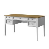 Стол письменный Квадро-С 05 Белый лак  + антик №24 массив сосны картинка 3