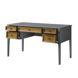 Стол письменный Квадро-С серый 7042 + антик №24 массив сосны картинка 4 Стол письменный Квадро-С серый 7042 + антик №24 массив сосны картинка 4