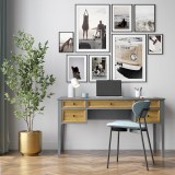 Стол письменный Квадро-С серый 7042 + антик №24 массив сосны картинка 5 Стол письменный Квадро-С серый 7042 + антик №24 массив сосны картинка 5