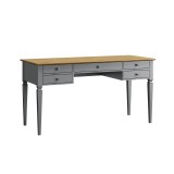 Стол письменный Ольса-С 005 серый №7042 + антик №24 - картинка 1 Стол письменный Ольса-С 005 серый №7042 + антик №24 - картинка 1