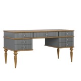 Стол письменный  Рандеву 07 (серый 7024/антик-24) фото