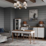 Стол письменный Рандеву 03 (белый лак/антик-24)) фото5 Стол письменный Рандеву 03 (белый лак/антик-24)) фото5