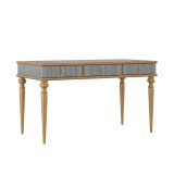 Стол письменный  Рандеву 03 (серый 7042/антик-24) фото