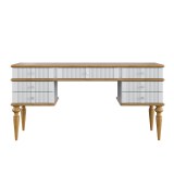 Стол письменный Рандеву 07 (белый лак/антик-24) фото1 Стол письменный Рандеву 07 (белый лак/антик-24) фото1