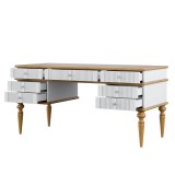 Стол письменный Рандеву 07 (белый лак/антик-24) фото2 Стол письменный Рандеву 07 (белый лак/антик-24) фото2