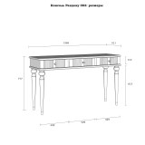 Стол туалетный Рандеву-03 серый №7042 + антик №24 -рис 6 Стол туалетный Рандеву-03 серый №7042 + антик №24 -рис 6