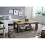 Стол журнальный Форест большой серый 7012/бейц-масло картинка 2 Стол журнальный Форест большой серый 7012/бейц-масло картинка 2