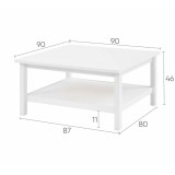 Стол журнальный КЫМОР (ХЕМНЭС) 90*90 белый картинка 6 Стол журнальный КЫМОР (ХЕМНЭС) 90*90 белый картинка 6