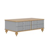 Стол журнальный Рандеву 04 серый 7042 + антик №24 картинка 1