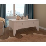 Стол журнальный Бейли белый воск2 Стол журнальный Бейли белый воск2