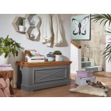 Сундук Форест серый 7012/бейц-масло картинка 4