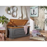 Сундук Форест серый 7012/бейц-масло картинка 5