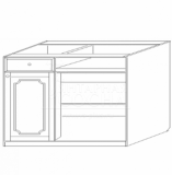 тумба под угол 100 с ящиком