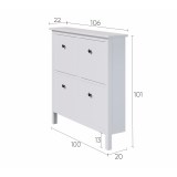 Тумба для обуви 4 ящика ХЕМНЭС (Россия) Белый - картинка 4 Тумба для обуви 4 ящика ХЕМНЭС (Россия) Белый - картинка 4