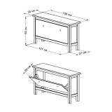 Тумба для обуви КАНТРИ (ХЕМНЭС) белый лак - картинка 1 Тумба для обуви КАНТРИ (ХЕМНЭС) белый лак - картинка 1