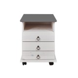 Тумба Хельсинки-03 Белый воск+серый  - картинка 1