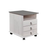 Тумба Хельсинки-03 Белый воск+серый - картинка 3 Тумба Хельсинки-03 Белый воск+серый - картинка 3