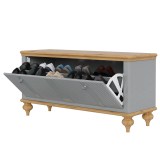 Тумба под обувь Рандеву-10 серый №7042 + антик №24 - картинка 4 Тумба под обувь Рандеву-10 серый №7042 + антик №24 - картинка 4