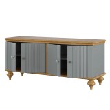 Тумба под обувь Рандеву 40 (серый 7042/антик-24) фото2 Тумба под обувь Рандеву 40 (серый 7042/антик-24) фото2