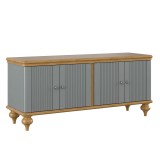 Тумба под обувь Рандеву 40 (серый 7042/антик-24) фото