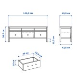 Тумба под ТВ КАНТРИ (ХЕМНЭС) белый - картинка 2 Тумба под ТВ КАНТРИ (ХЕМНЭС) белый - картинка 2