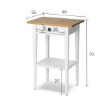 Тумба прикроватная 1 ящик 46х70х35 ХЕМНЭС КЫМОР оригинал белый / светло-коричневый - картинка 4 Тумба прикроватная 1 ящик 46х70х35 ХЕМНЭС КЫМОР оригинал белый / светло-коричневый - картинка 4