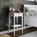 Тумба прикроватная 1 ящик 46х70х35 ХЕМНЭС КЫМОР оригинал белый / светло-коричневый - картинка 5 Тумба прикроватная 1 ящик 46х70х35 ХЕМНЭС КЫМОР оригинал белый / светло-коричневый - картинка 5