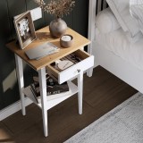 Тумба прикроватная 1 ящик 46х70х35 ХЕМНЭС КЫМОР оригинал белый / светло-коричневый - картинка 8 Тумба прикроватная 1 ящик 46х70х35 ХЕМНЭС КЫМОР оригинал белый / светло-коричневый - картинка 8