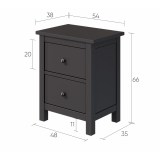 Тумба прикроватная 2 ящика ХЕМНЭС оригинал (Россия) венге 4 Тумба прикроватная 2 ящика ХЕМНЭС оригинал (Россия) венге 4