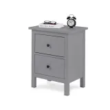 Тумба прикроватная  ХЕМНЭС Кымор 2 ящика оригинал серый картинка  1