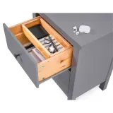 Тумба прикроватная ХЕМНЭС Кымор 2 ящика оригинал серый картинка 4 Тумба прикроватная ХЕМНЭС Кымор 2 ящика оригинал серый картинка 4