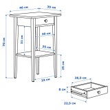 Тумба прикроватная  КАНТРИ (ХЕМНЭС) белый / антик  - картинка 2