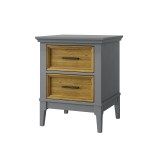 Тумба прикроватная Квадро-С 02 Серый №7042 + антик №24 картинка 3