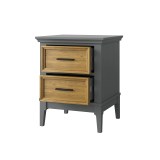 Тумба прикроватная Квадро-С 02 Серый №7042 + антик №24 картинка 4