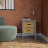 Тумба прикроватная Квадро-С 02 Серый №7042 + антик №24 картинка 5