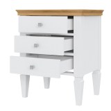 Тумба прикроватная Ольса-03 Белый лак + антик №24 - картинка 3 Тумба прикроватная Ольса-03 Белый лак + антик №24 - картинка 3