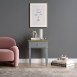 Тумба прикроватная Ольса-С 01 серый №7042 + антик №24 картинка 6