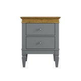 Тумба прикроватная Ольса-С 02 серый №7042 + антик №24 картинка 2