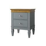 Тумба прикроватная Ольса-С 02 серый №7042 + антик №24 картинка 3