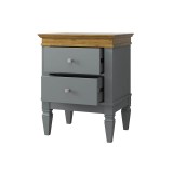 Тумба прикроватная Ольса-С 02 серый №7042 + антик №24 картинка 5