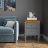 Тумба прикроватная Ольса-С 02 серый №7042 + антик №24 картинка 6