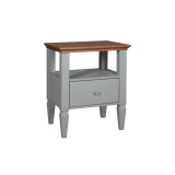 Тумба прикроватная Ольса 01 (серый 7042/антик 24) Тумба прикроватная Ольса 01 (серый 7042/антик 24)