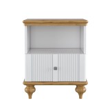 Тумба прикроватная Рандеву 01 (белый лак/антик-24) фото1 Тумба прикроватная Рандеву 01 (белый лак/антик-24) фото1