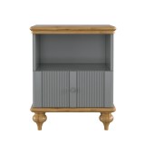 Тумба прикроватная Рандеву 01 (серый 7042/антик 24) фото1 Тумба прикроватная Рандеву 01 (серый 7042/антик 24) фото1